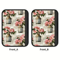 Vintage Rose Floral Car Seat Belt Shoulder Pads | Lace Trim Seat Belt Shoulder Pad HIP black