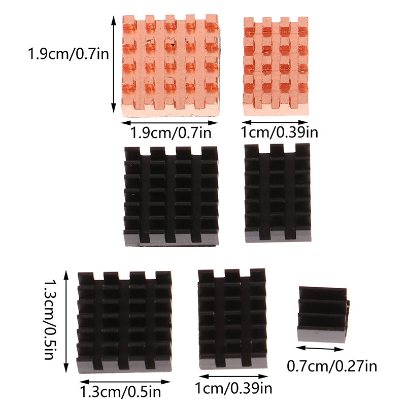 Copper & Aluminum Heatsink Cooling Kit – Orange Pi Zero 3/3B SBC Heatsink Kit HIP