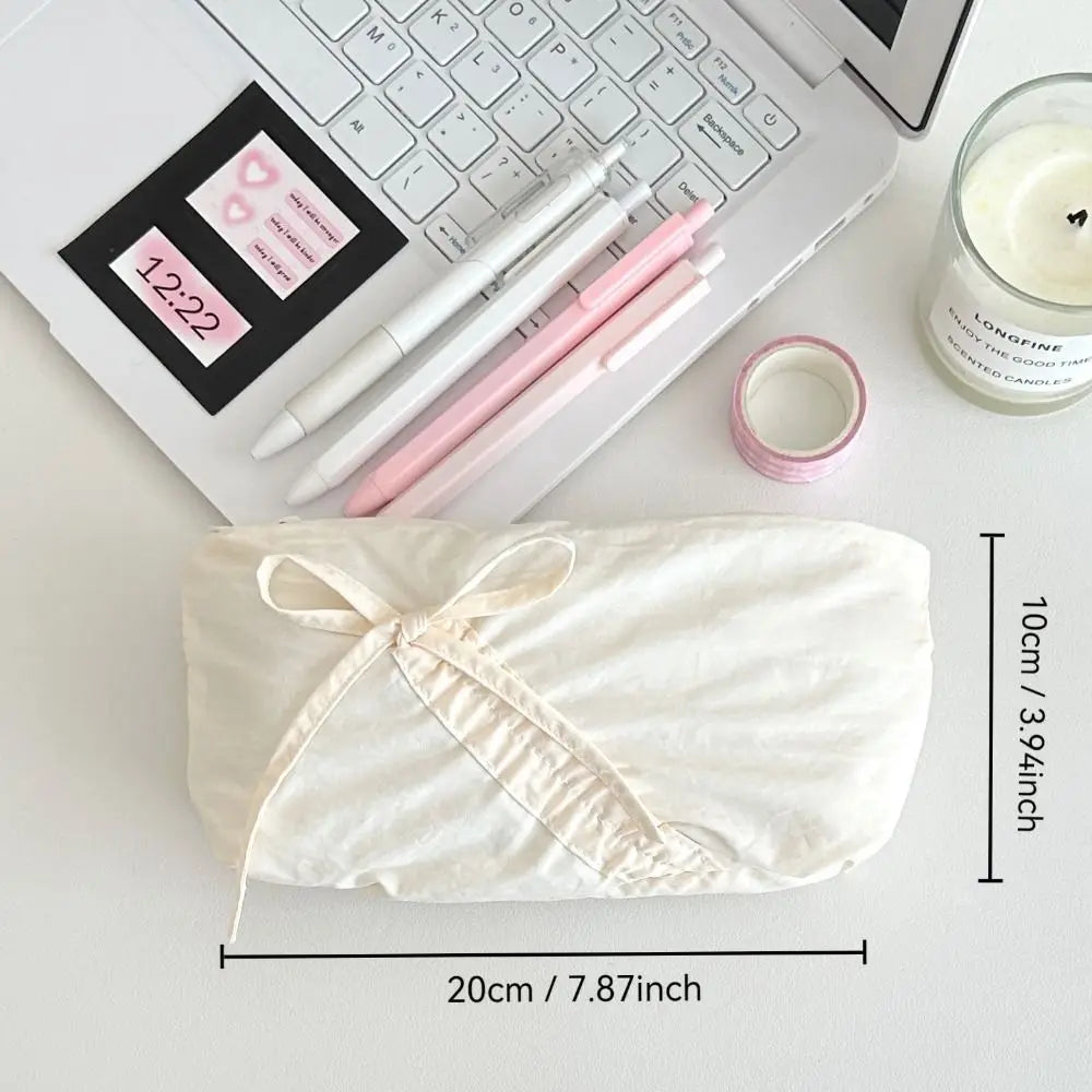 Large Capacity Bowknot Pencil Case – Cute Bow Stationery Pouch Pencil Case HIP