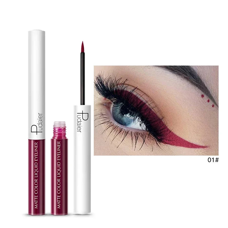 15 Color Long Lasting Liquid Eyeliner Makeup Waterproof Fast Dry Liquid Eyeliner Matte Multicolor Eye Liner HIP 01