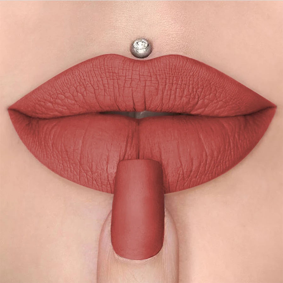 1PC 15 Colors Nude Velet Matte Lipstick Pen Waterproof Long Lasting Red Pink Lip Liner Pen Korean Makeup Lip Tint Lip Glaze HIP 07