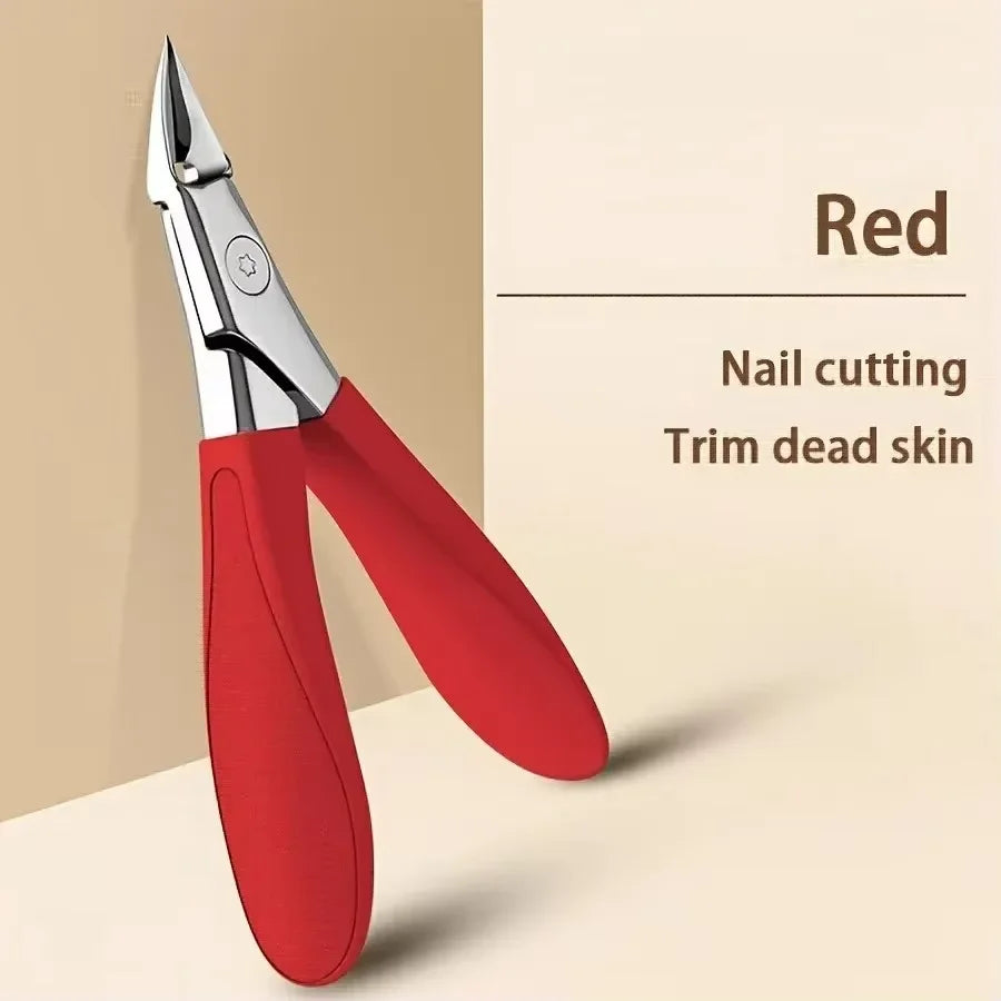 Professional Anti-Splash Toenail Clipper & Pedicure Tool Toenail Clipper HIP C550-Red-1pcs