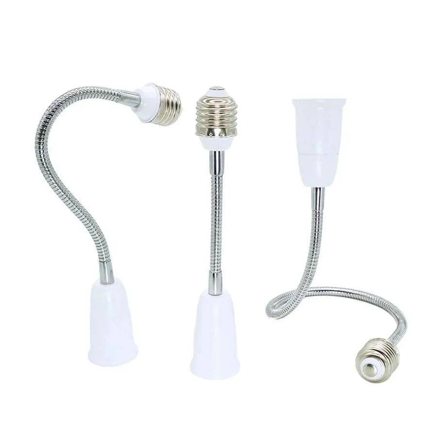 Flexible E27 to E27 Lamp Base Holder Bulb Socket Adapter 6/9/15/20/30/35/60cm Extension Light Socket Converter Fitting 110V 220V HIP