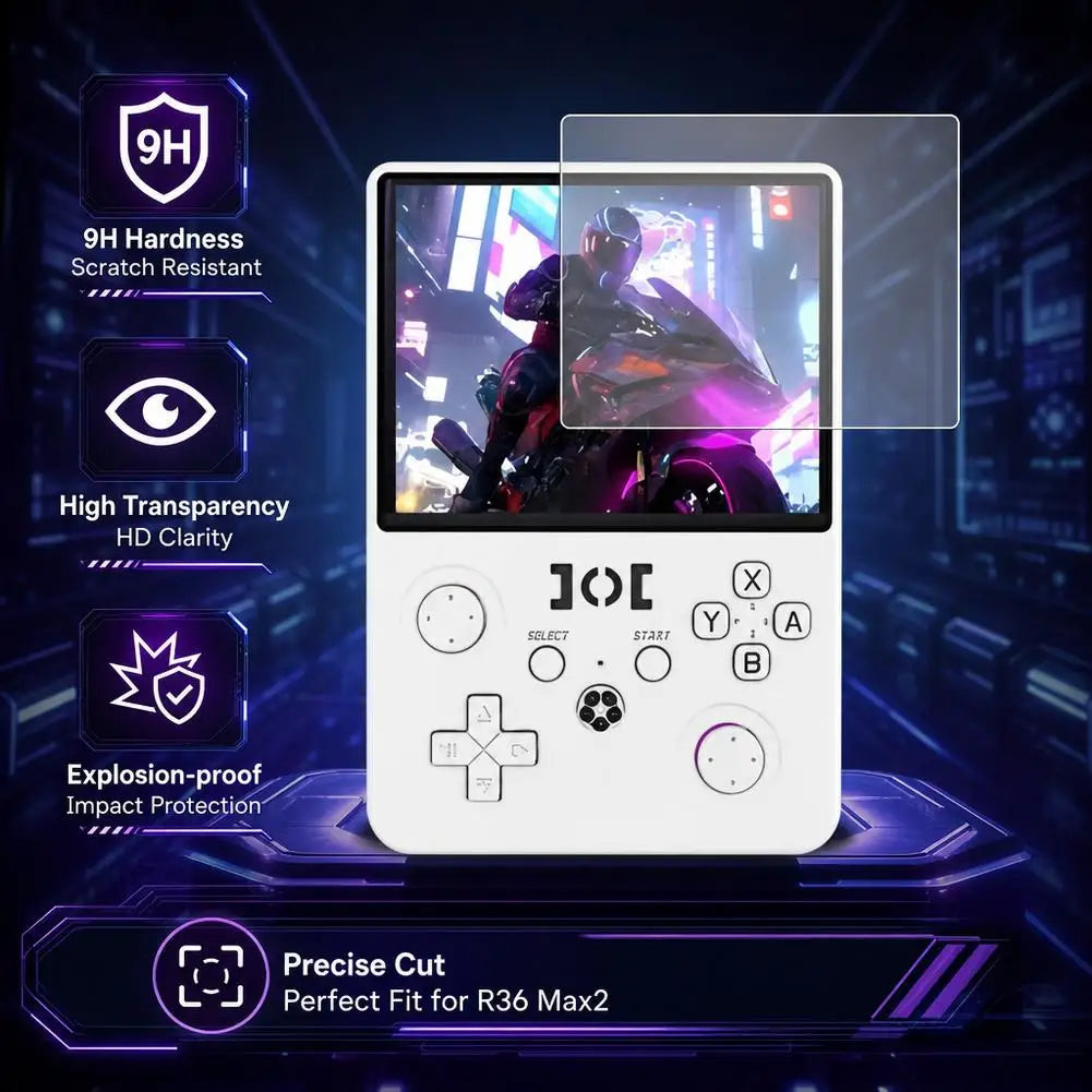 Tempered Glass Screen Protector For R36 max2 Gaming Console Scratch Resistant Screen Protection Bubble-Free HD Protective Film HIP