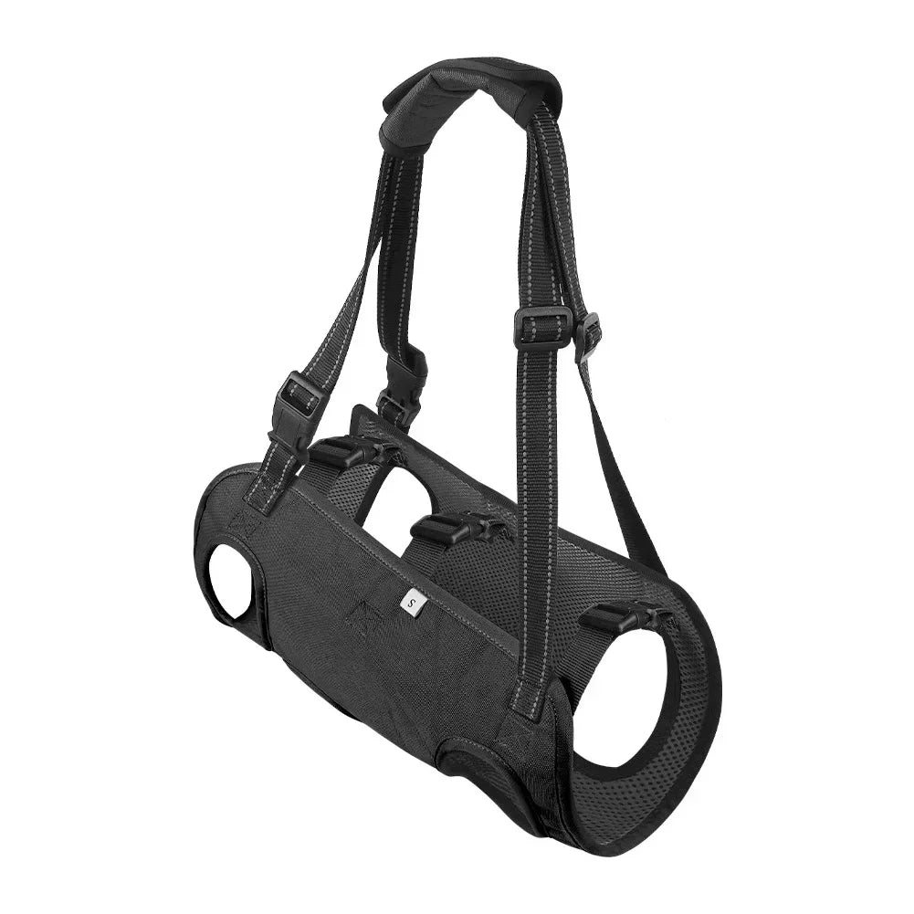 S-2XL Adjustable Padded Handle Strap Dog Lift Strap Elderly Disabled Dog Rehabilitation Walker Support Strap Pet Supplies HIP Black L