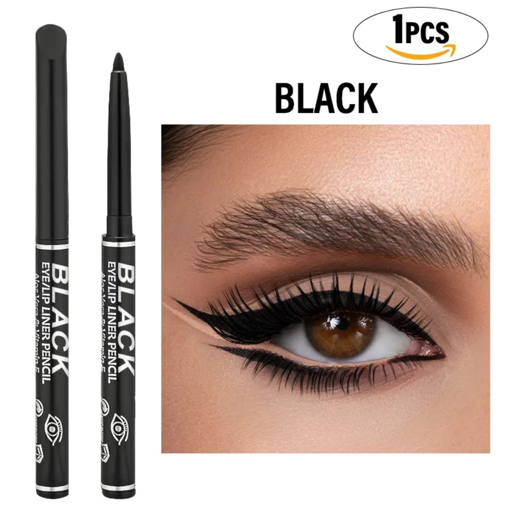 1/3pcs/Silky Black Brown Eyeliner Smooth Waterproof and Sweatproof Long-lasting Lying Silkworm Lower Eye Lash Pen Makeup HIP 1Pcs