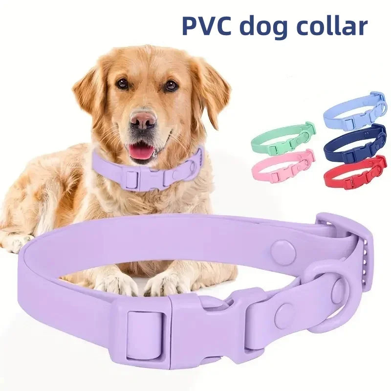 Adjustable Waterproof PVC Dog Collar – Rustproof Safety Buckle Dog Collar HIP