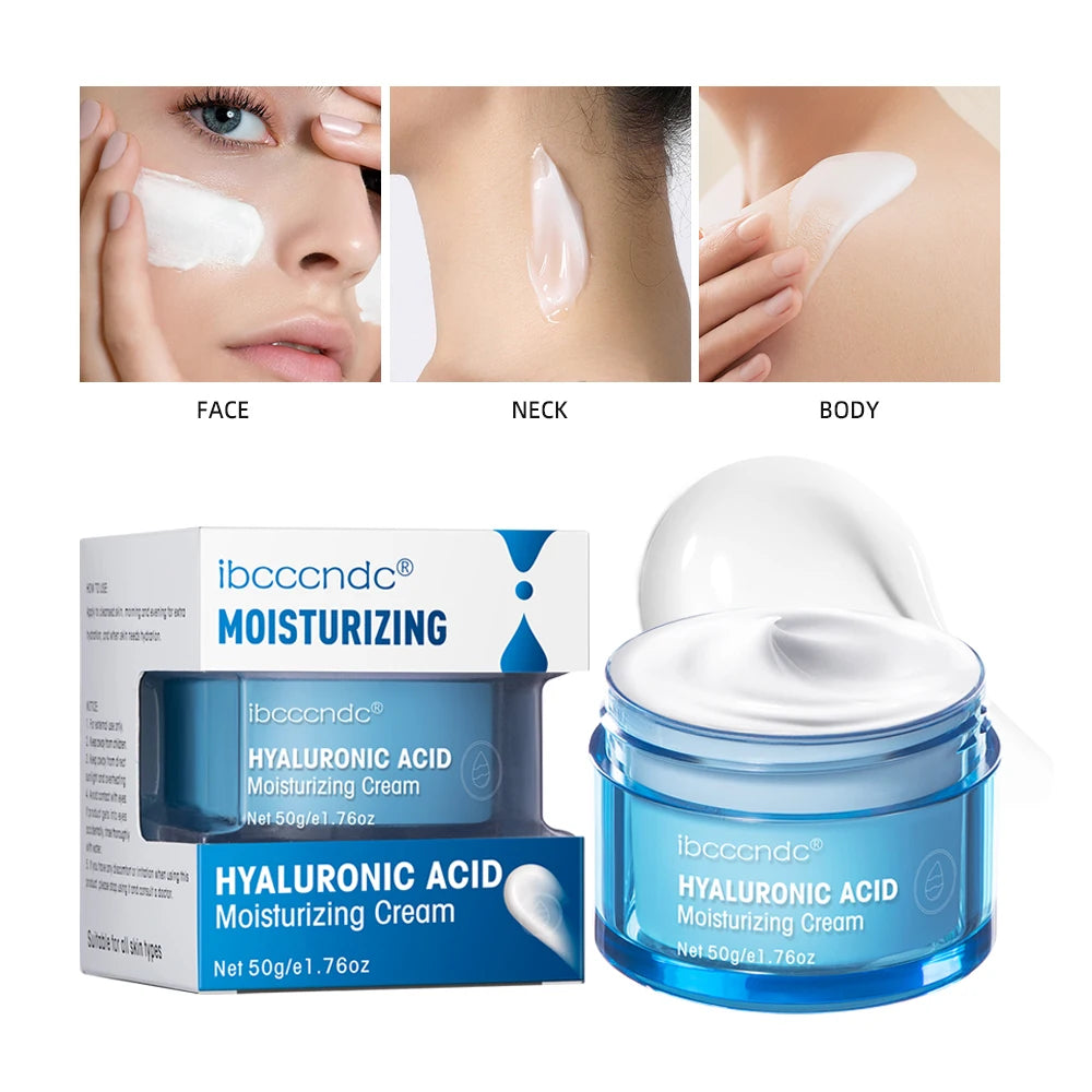 Hyaluronic Acid Hydrating Water Gel/Moisturizing Facial Cream Daily Face Moisturizer for Dry Skin Improve Dryness 50g HIP moisturizing cream