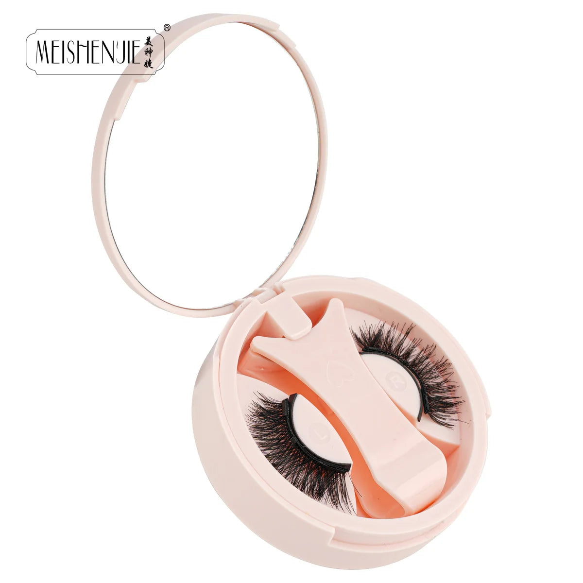 MEISHENJIE 1 Pair Magnetic Eyelashes Set Natural Long Mink Lashes Handmade Reusable Magnetic Eyelash Tweezers Set Lash Makeup HIP LK04