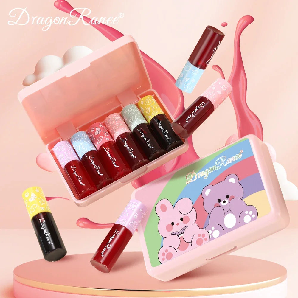Dragon Ranee 6-Pc Lip & Cheek Gloss Set – Hydrating Mini Lip Dye Lip & Cheek Gloss Set HIP