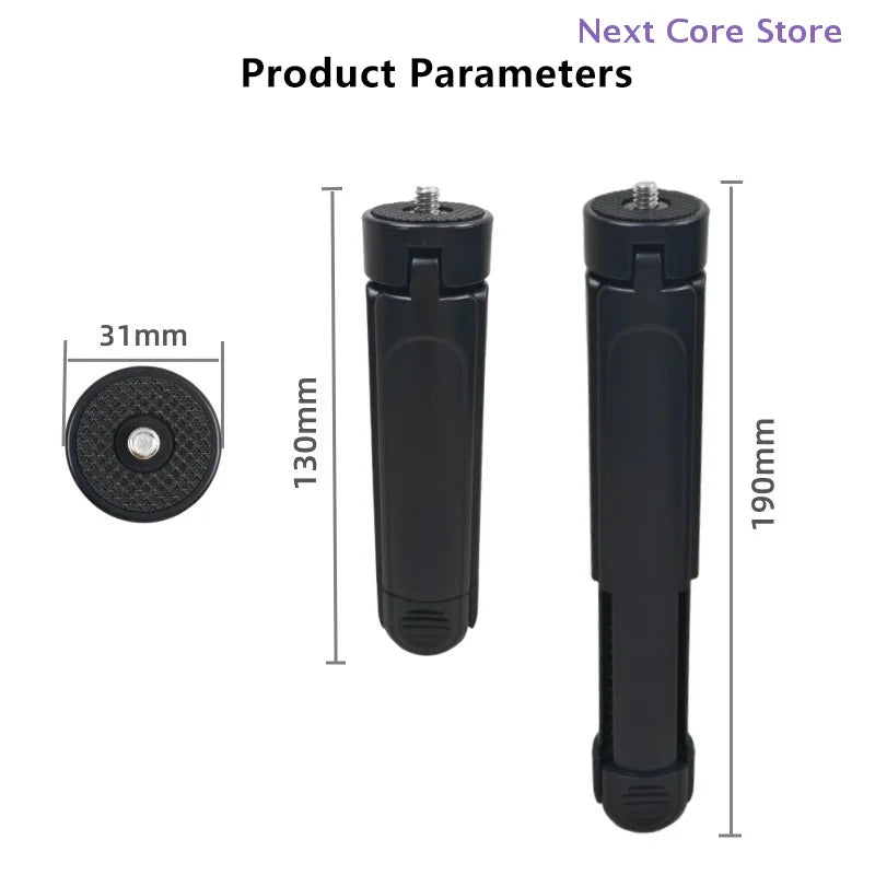 Foldable Mini Tripod 1/4" Screw Mount – Camera & Phone Grip Mini Camera Tripod HIP