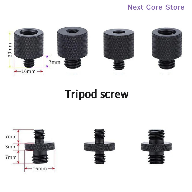 1/4" to 3/8" Tripod Screw Mount Adapter – Black | Camera Tripod Screw Adapter HIP