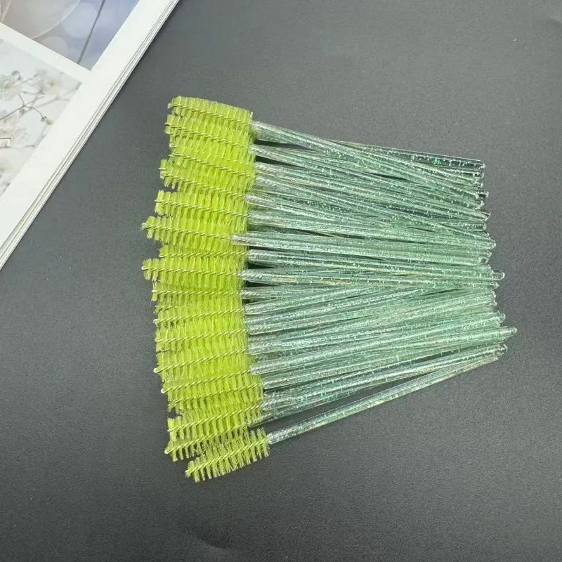 50-Pc Disposable Mascara Wands & Eyebrow Brushes – Diamond Handle Disposable Makeup Applicators HIP