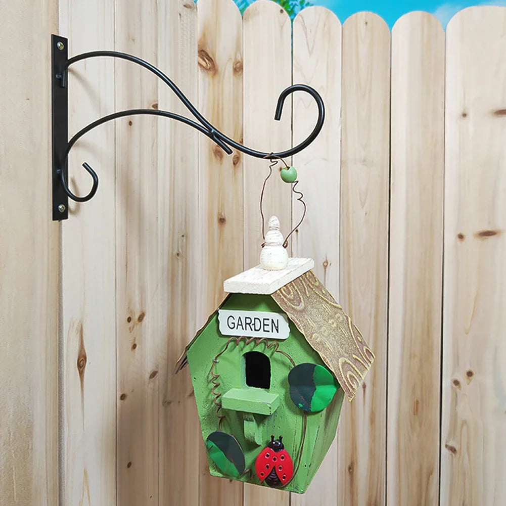 Hanging Bracket Hooks Hanger Wall Bird Flower Garden Pot Basket Planter Lantern Metal Feeder Chime Wind Mount Hook HIP