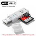 2-in-1 USB 3.0 Micro SD & TF Card Reader Adapter for PC USB Card Reader HIP USB 2.0 White