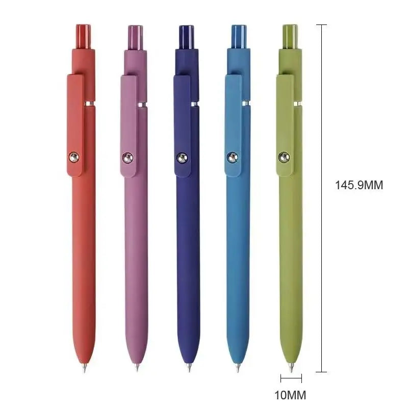 5-Color Retro Retractable Gel Pen Set – Fine Point Smooth Ink Gel Pen Set HIP