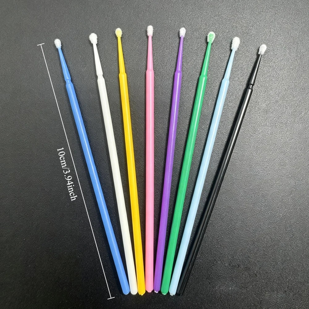 100-Pack Disposable Micro Brushes for Eyelash Extensions Lash Extension Tools HIP