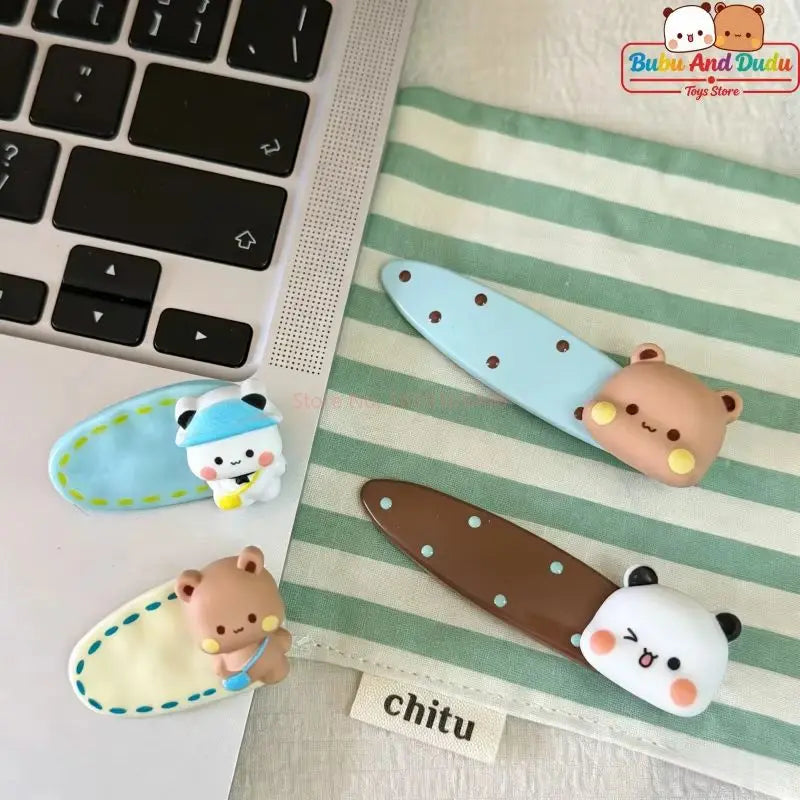 Panda Bubu & Dudu Cartoon Hair Clips – Cute Anime Hairpin Set Anime Hair Clips HIP