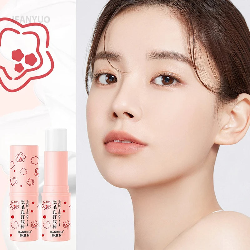 Face Primer Stick,Invisible Pore Base Stick Makeup Concealer Isolation Makeup Front Pore Base Modifying Skin Color Primer Makeup HIP