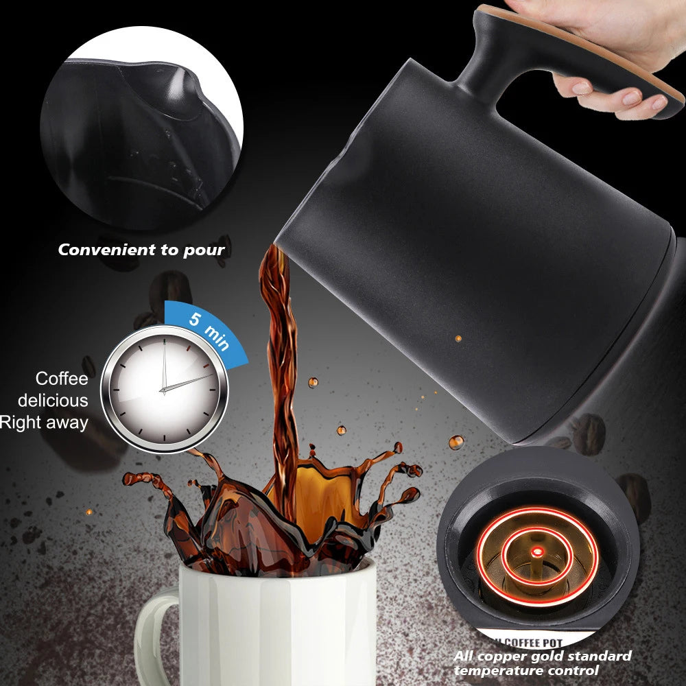 Electric Turkish Coffee Maker Machine with 250ml/1 Cup Coffee Pot Single Serve Espresso Maker 600W Heating Coffee Pot HIP
