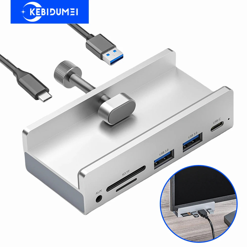6-Port Clip-On USB 3.0 Hub Docking Station – 5Gbps USB Hub Docking Station HIP