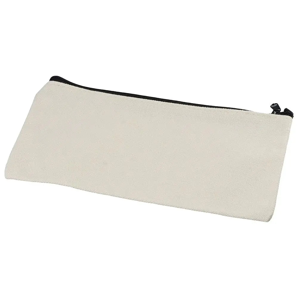 10-Pack Blank Canvas Zipper Pouches 8.3x4.7" – DIY & Travel Canvas Zipper Pouch HIP