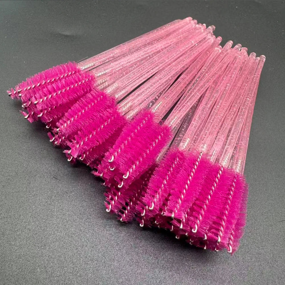 100-Pc Disposable Mascara Wands & Eyebrow Spoolie Brush Set Disposable Spoolie Set HIP