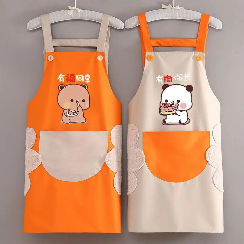 Bubu & Dudu Cartoon Waterproof Kitchen Apron | Wipeable Cartoon Kitchen Apron HIP