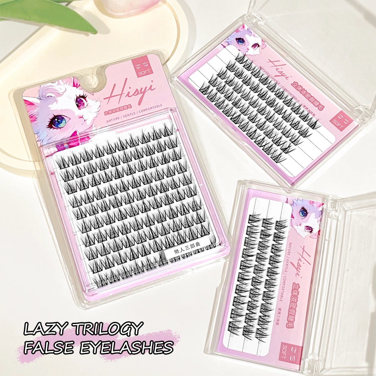 3D Thick Segmented False Eyelashes – Natural DIY Individual Lashes False Eyelashes HIP