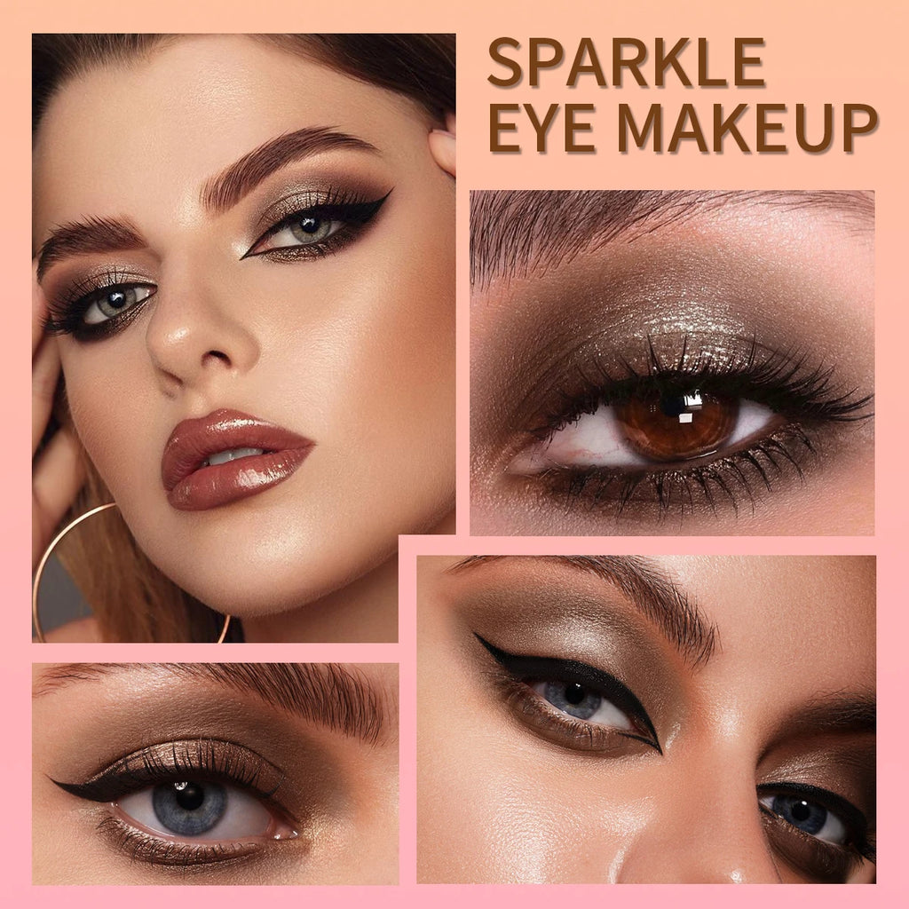 6-Piece Metallic Glitter Eyeshadow Pencil Set – Shimmer Liner Eyeshadow Pencil Set HIP