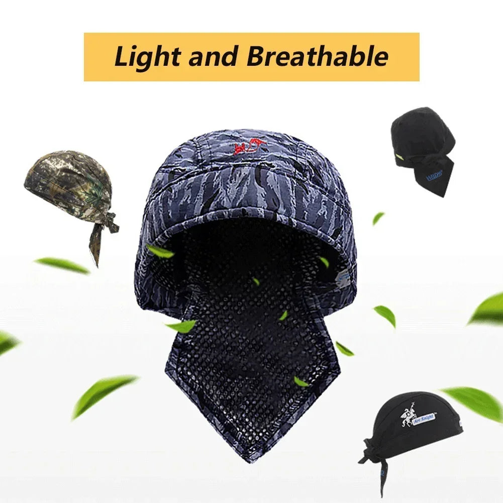Anti-scalding Hat Work Cap Protective Welding Hat Flame Retardant Fire Resistant Head Bandana Type Labor Insurance Welder HIP