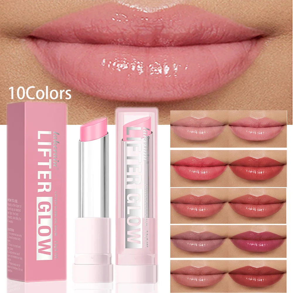 Lip Balm Lifter Glaze Oil Balm with Hyaluronic Acid and Hydrating Oil Blend with 24HRs of Smooth Moisturizing Shine Pink Makeup HIP