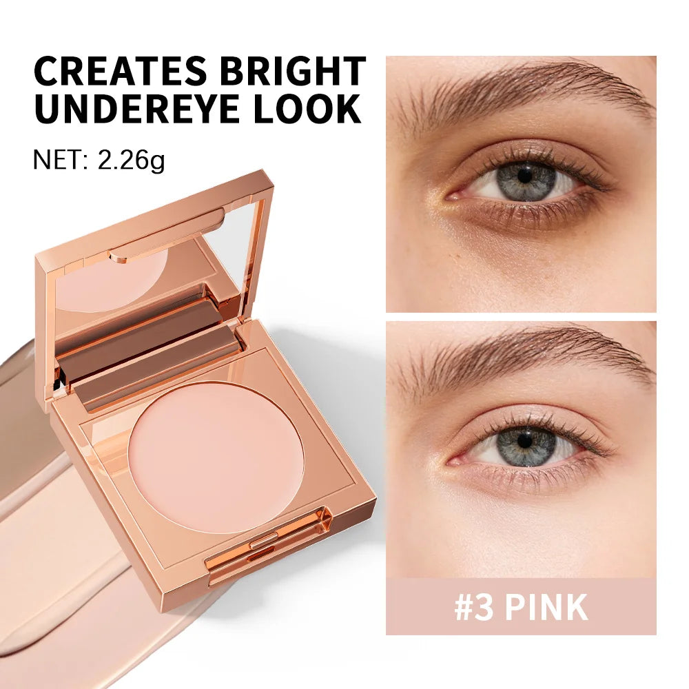 Eye Concealer Corrector With Brush Moisturizing Natural Foundation Long Lasting Waterproof Cover Dark Circles Under Eye Makeup HIP