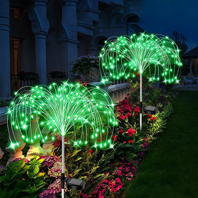 Solar Dandelion Firework Garden Lights – IP65 Waterproof LED Solar Garden Light HIP green 60LED