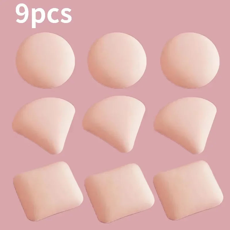 Soft Cosmetic Sponge Puff Set – Dry & Wet Foundation Blender Cosmetic Sponge Puff HIP C657-9pcs opp