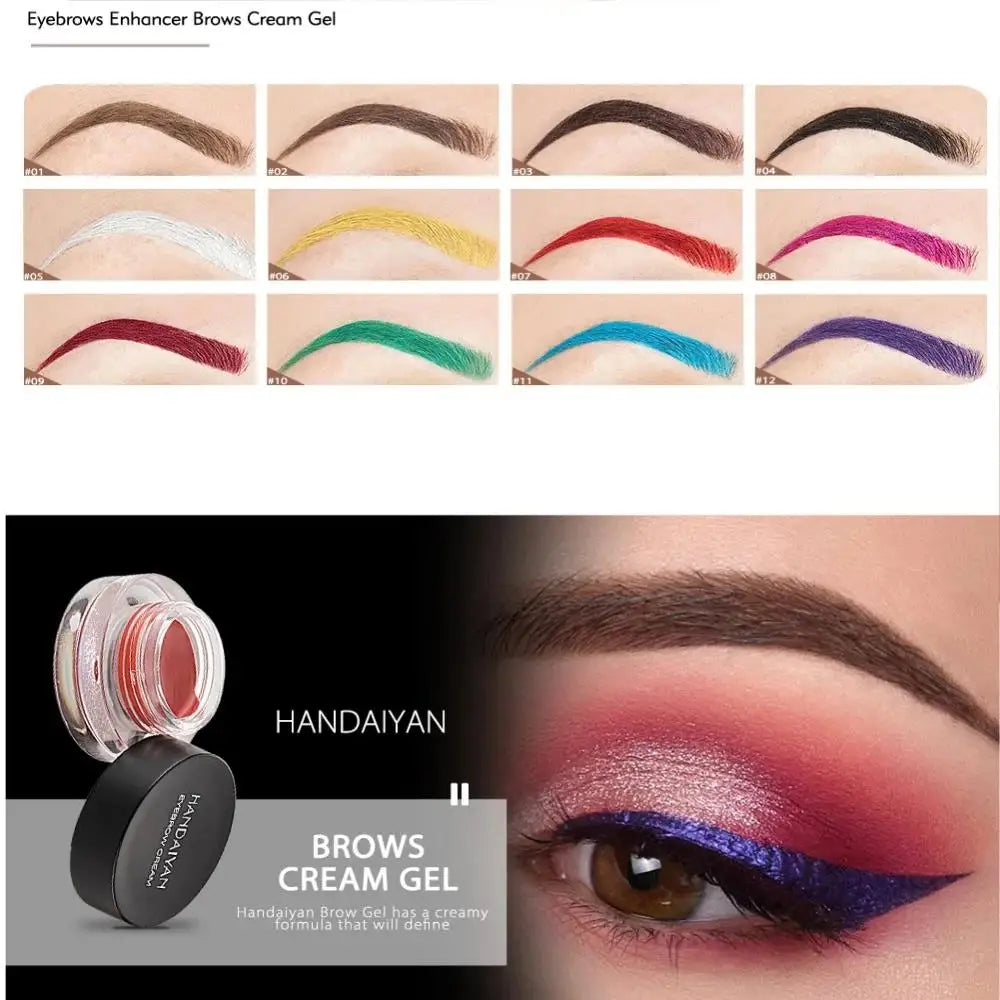 HANDAIYAN Waterproof Eyebrow Gel Cream – High Pigment & Brush Eyebrow Gel Cream HIP