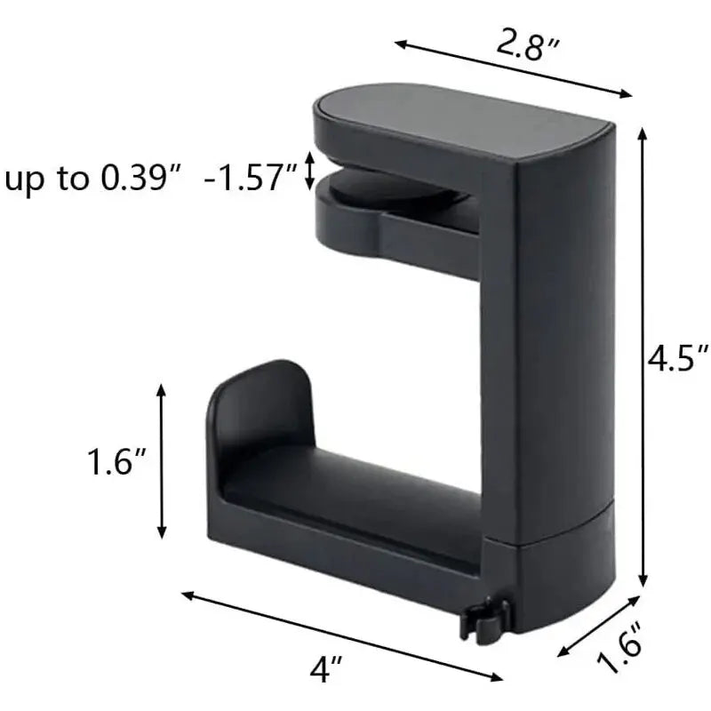 Under Desk Headphone Stand – 360° Rotating Clip-On Hanger Headphone Desk Hanger HIP
