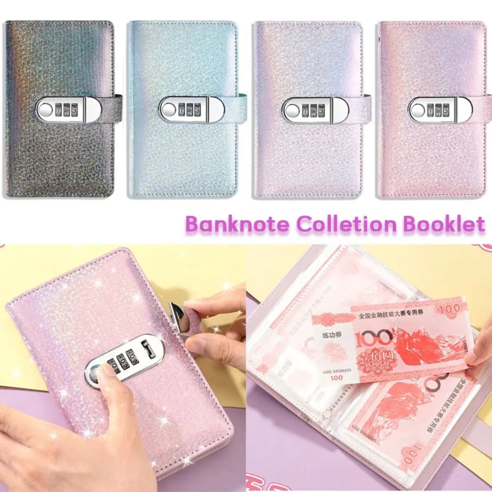 100 Envelope Challenge Binder – PU Leather & Password Lock Budget Savings Binder HIP