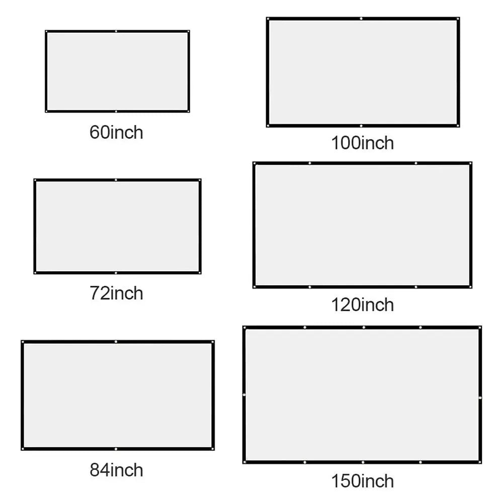 Anti-Light Projector Screen Curtain | 60–150 Inch | HIP Projection Screen Curtain HIP