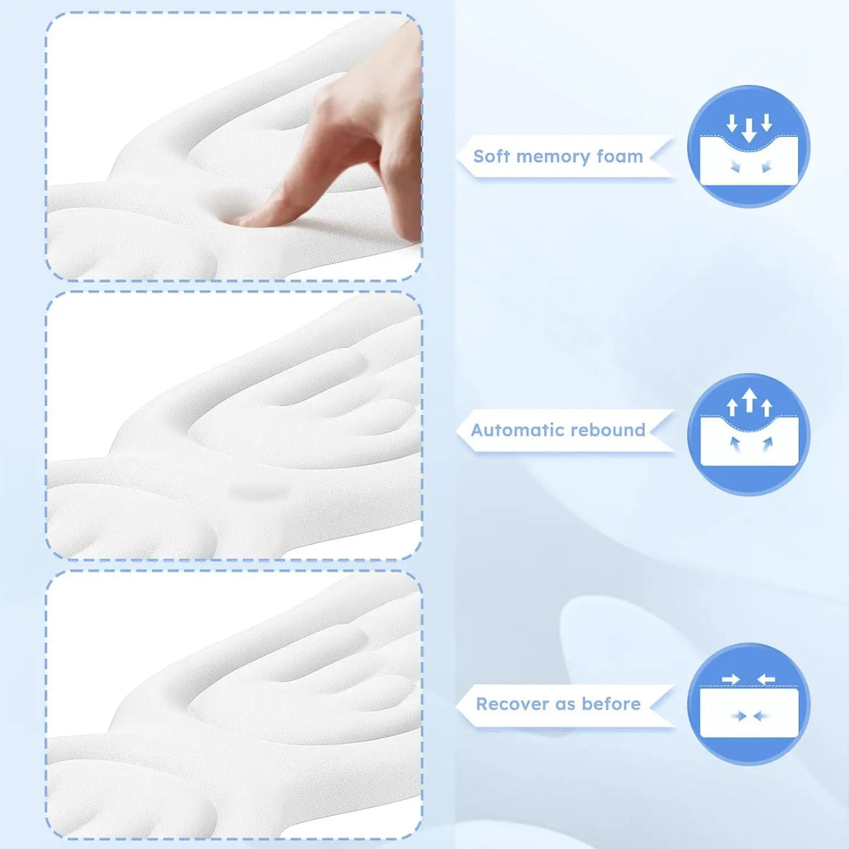Angel Wing Memory Foam Wrist Rest – Keyboard & Mouse Pad Wrist Rest Pad HIP