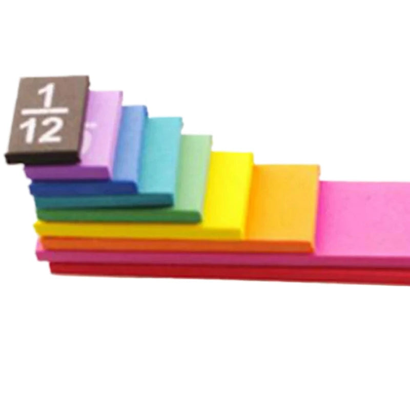51-Piece Fraction Cubes – Montessori Math Manipulatives Set Math Manipulatives HIP onesize