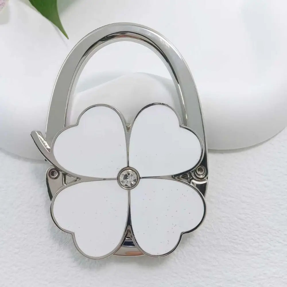 Four-Leaf Clover Foldable Handbag Hook – Table Purse Hanger Foldable Bag Hook HIP