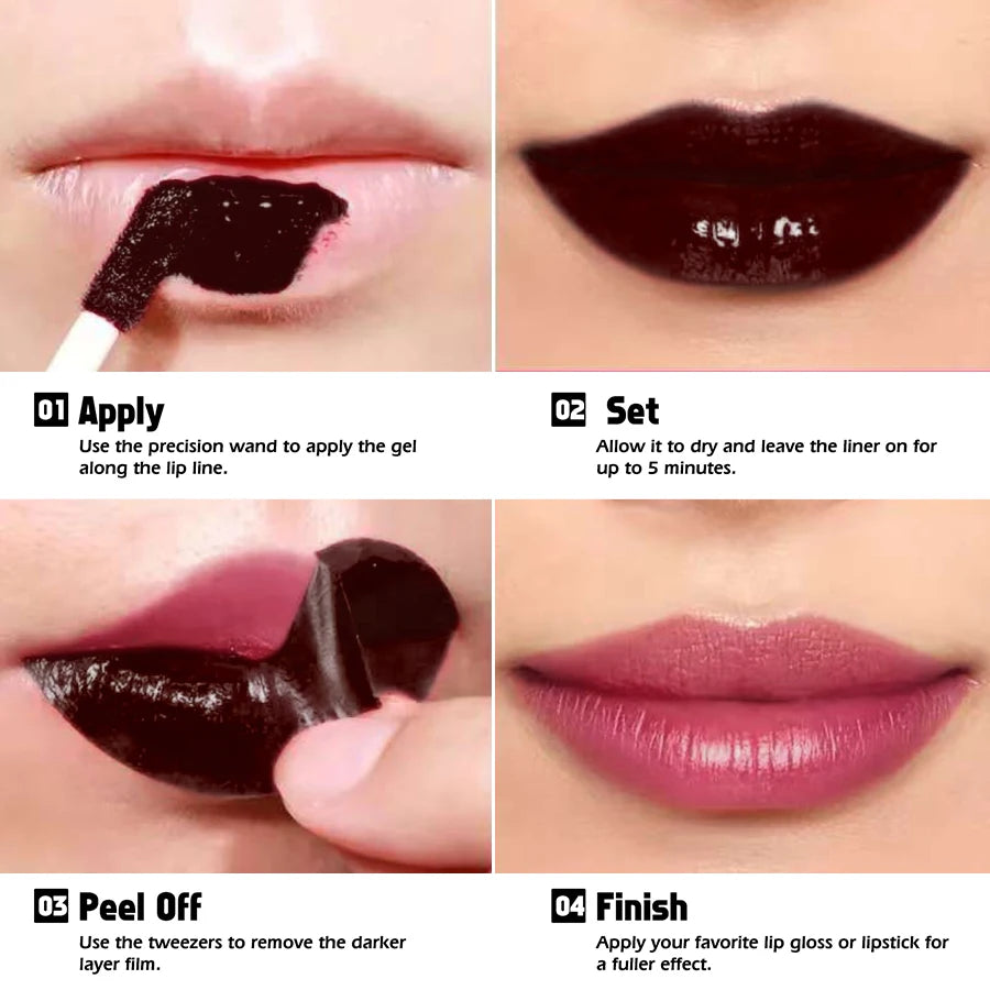 KAFURUX 7-Color Korean Matte Peel-Off Lip Tint & Stain Peel-Off Lip Tint HIP