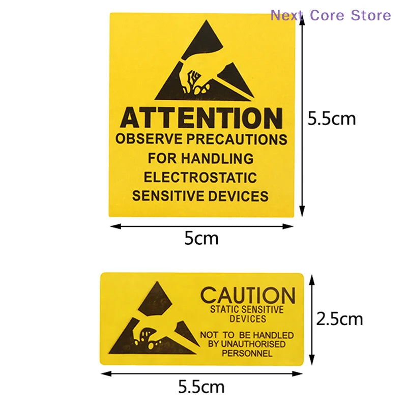 40-Pack ESD Caution Warning Labels – Static Sensitive Stickers Warning Label Stickers HIP