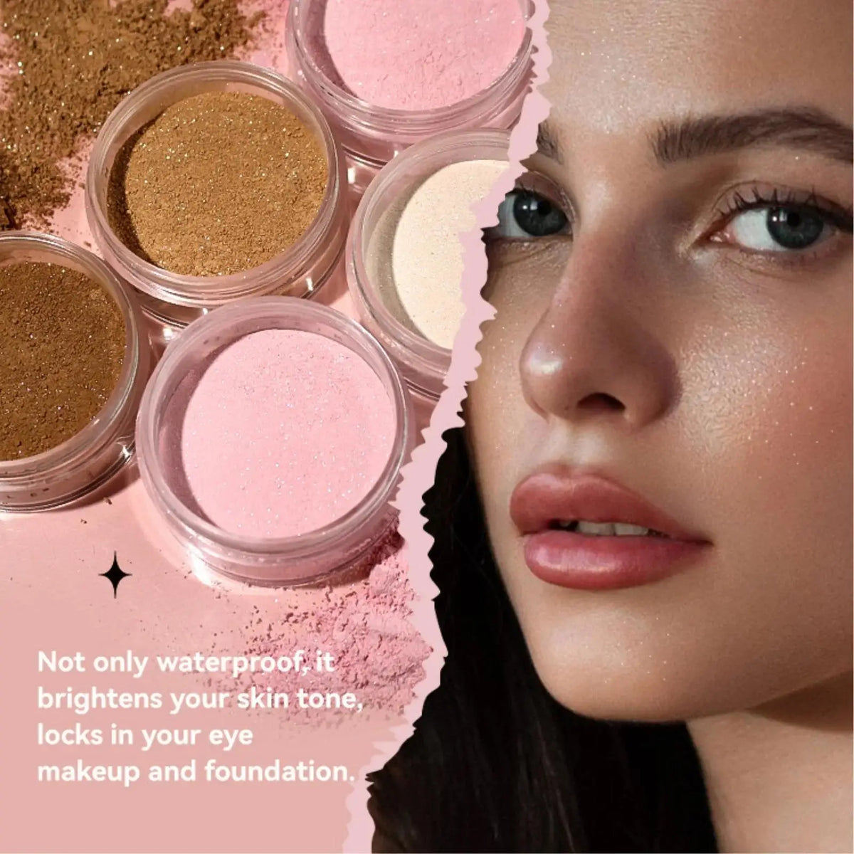 MLSMILE Matte Loose Setting Powder – 4 Shades, Oil Control Loose Setting Powder HIP