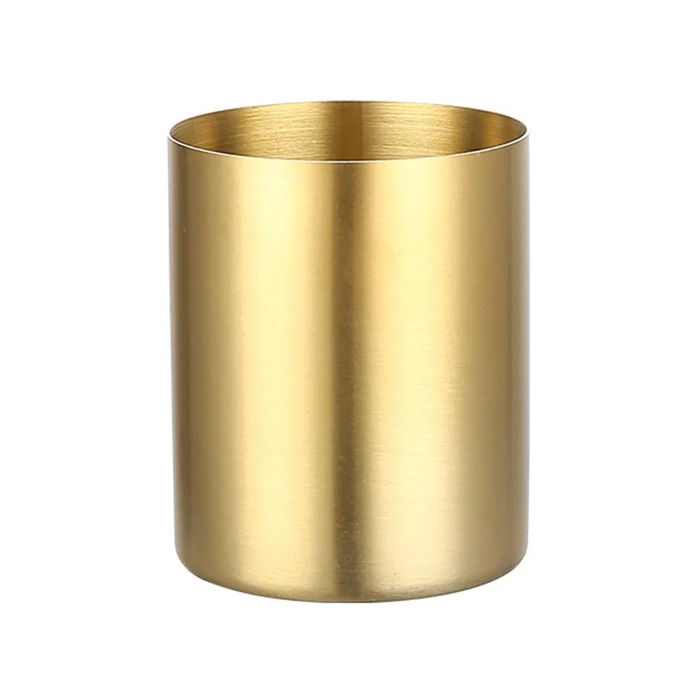 Stainless Steel Pen Holder & Desk Organizer – Multi-Use Desk Pen Holder HIP Gold