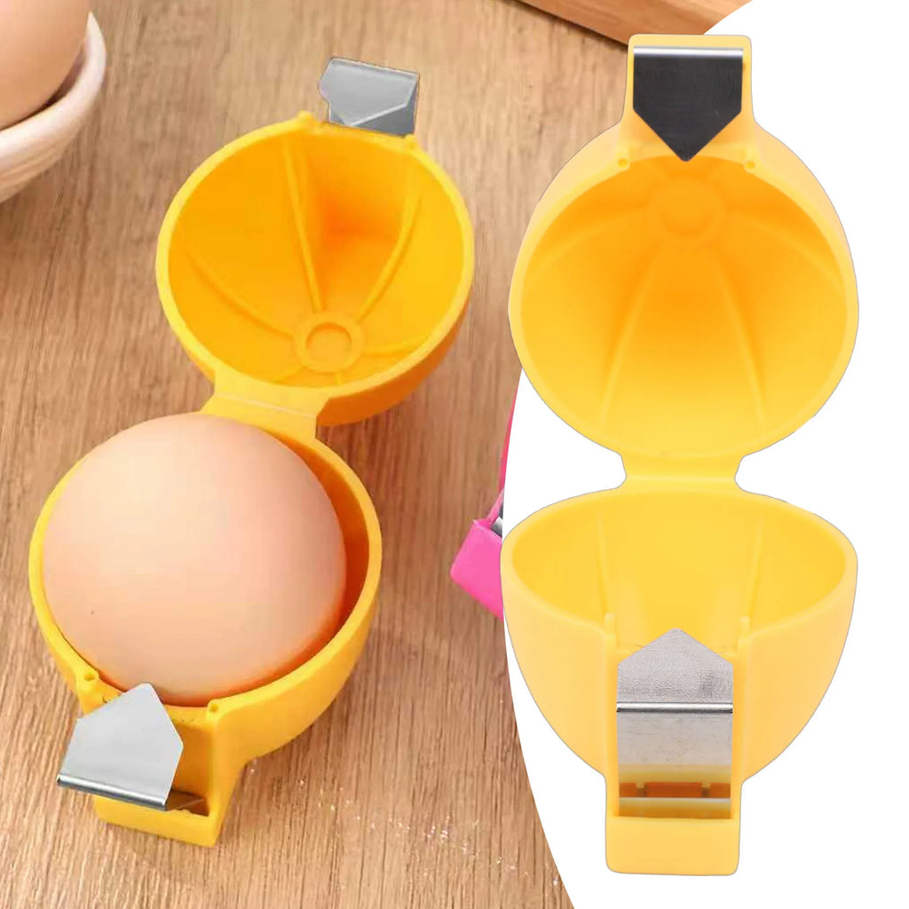 Egg Shell Cracker Ergonomic Quickly Open Boiled Or Eggs Shell Opener for Kitchen Baking Yellow Kitchen Egg Opener HIP