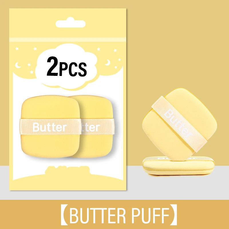 Butter Puff Air Cushion Biscuit Super Soft Becomes Bigger When Encountering Water Liquid Foundation Makeup Tool Is Double-sided HIP 2Pcs No Box