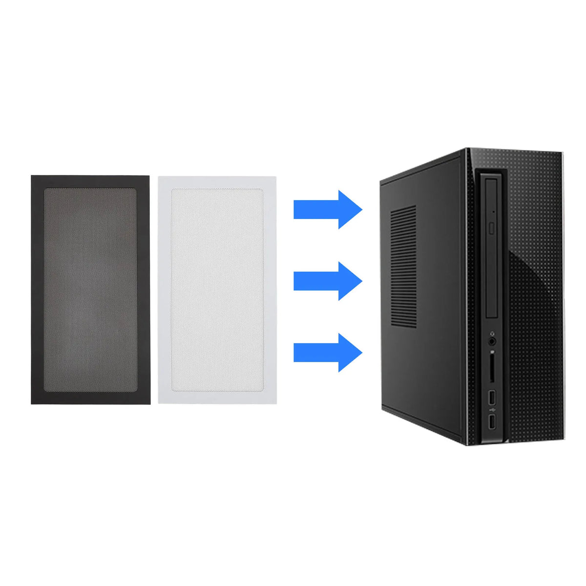 2pcs PC Case Dust Mesh Filter PVC Magnetic Computer Case Fan Dust Filter for Power Supply Fan Vent Computer Case Fan Dust Filter HIP
