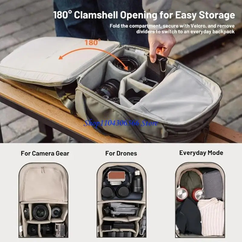 Minimalist DSLR Camera Backpack – Hard Shell Compartment Camera Backpack HIP